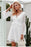 VenusFox Simple Embroidery Flare Sleeve Hollow Vintage Dress
