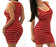 VenusFox Women Sleeveless Striped Sexy Party Mini Dress