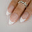 24 Count Beige Artificial Nails Classical Almond Shape French Nail