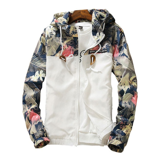 VenusFox Hooded Zipper Lightweight Bomber Jackets