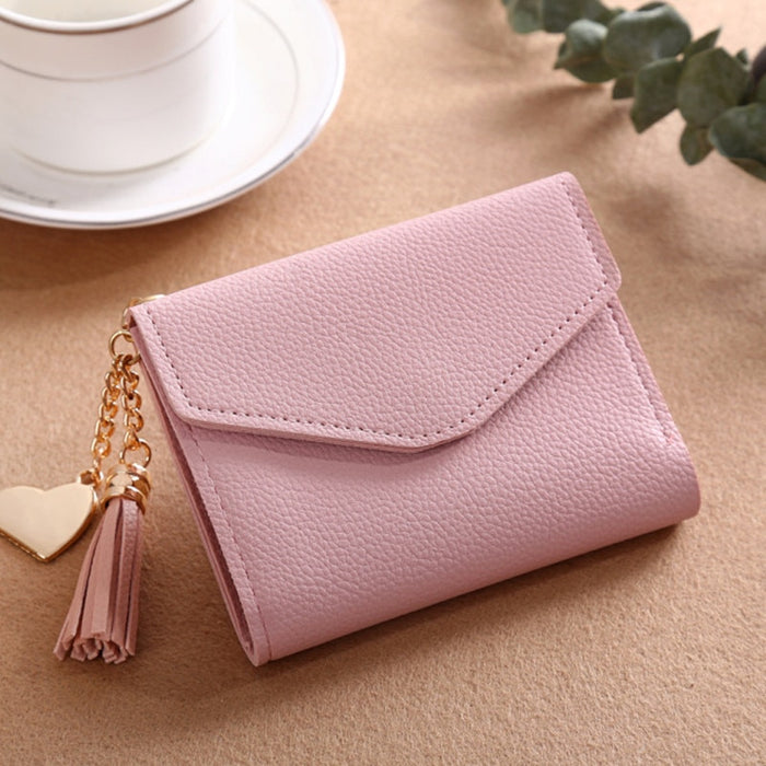 Women Fashion Leather Long Tassel Wallet