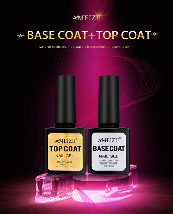 Top Base Coat Soak Off Gel Nail Polish UV LED Nail Primer