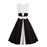 VenusFox 50s Vintage Black White Dress