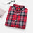VenusFox Women Blouses Long Sleeve Flannel Plaid Shirts Cotton Shirt Casual