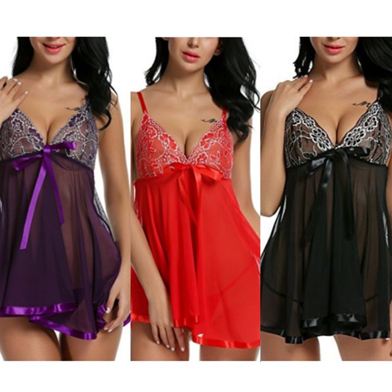 VenusFox Erotic Lace Sexy Babydoll Dress Lingerie