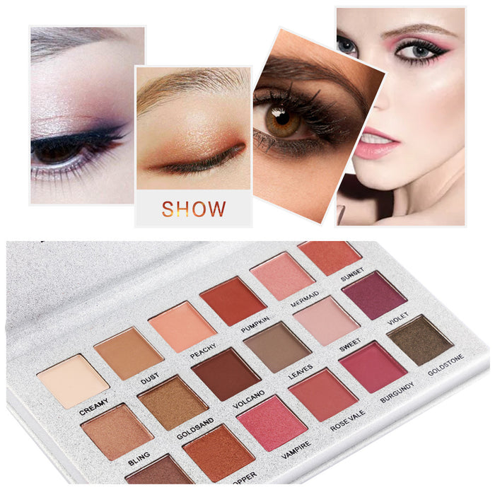 18 Color Shimmer Glitter Eye Shadow Powder Matt Eyeshadow Cosmetic