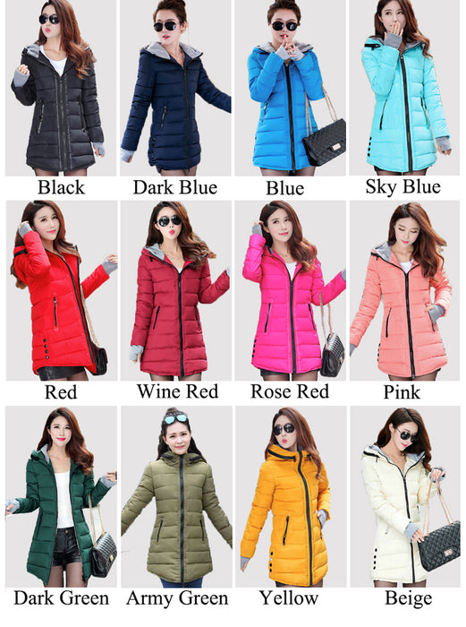 VenusFox long hooded Jacket coat plus size