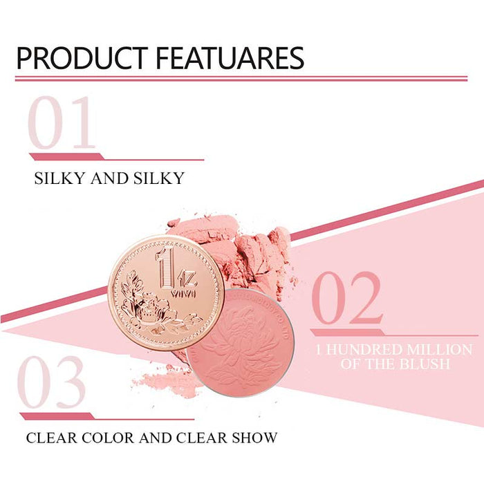 Long-lasting Face Blush 3 Colors Natural Blusher Powder Palette Charming Beauty Cosmetic