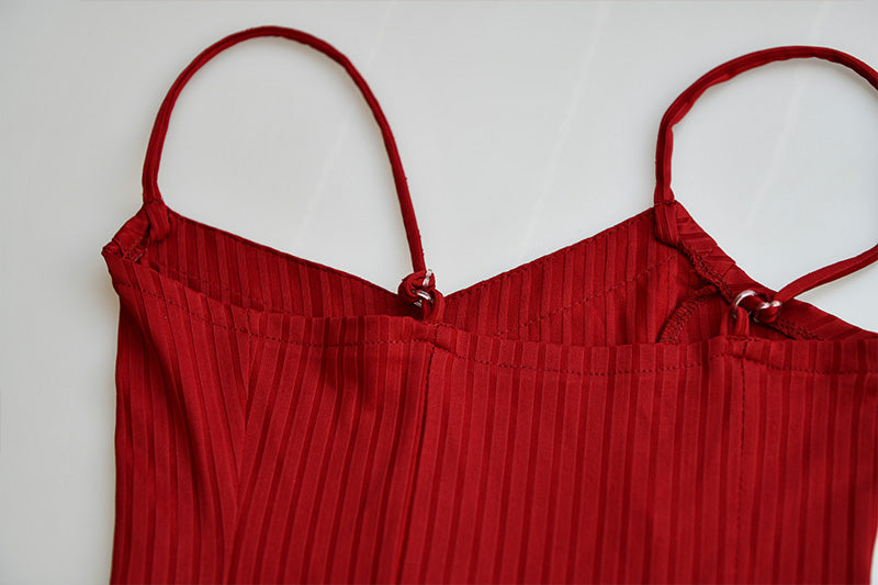 VenusFox Spaghetti Strap Split Sexy Long Dress