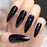 Black Extremely Long Nails 24 Full Set of Nails UV Gel Finished Press on Nail