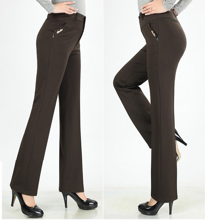 VenusFox straight high waist khaki pants plus size