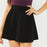 VenusFox Black High Waist Minimalist A Line Short Skirt