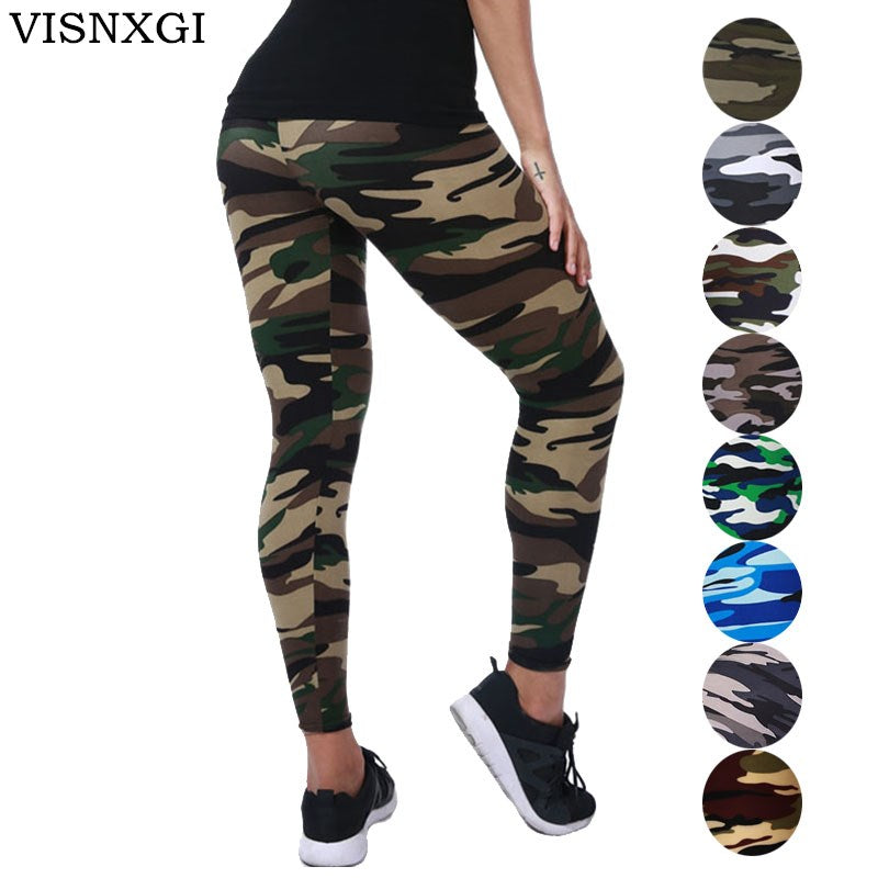 VenusFox Fashion Casual Camouflage Fitness Leggings