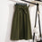 VenusFox Elegant High Waist Midi Knee Length Skirts