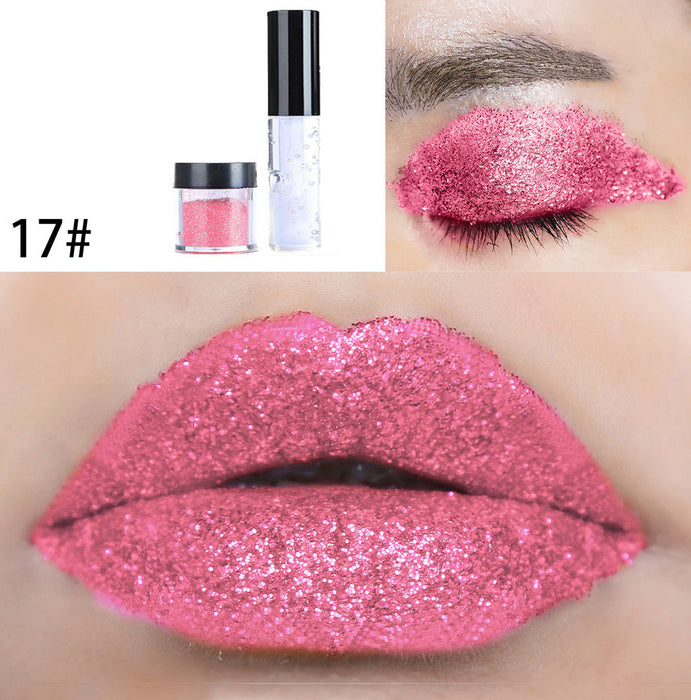 Shimmer Glitter Lip Gloss Powder Eye Shadow
