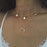 women Fashion Jewelry Short crystal stars Gold color Choker Chain Necklace for