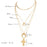 women Fashion Jewelry Short crystal stars Gold color Choker Chain Necklace for