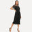 VenusFox Women Black Fringe Detail Dress