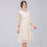 VenusFox Women Vintage Elegant Sweet Lace Solid Lace Dress