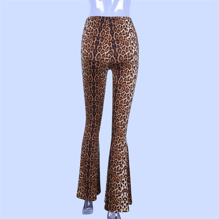 VenusFox fashion sexy bodycon high waist leopard print pants