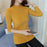 VenusFox Knitted Sweater Turtleneck Long Sleeve Slim Fit Women's Pullovers