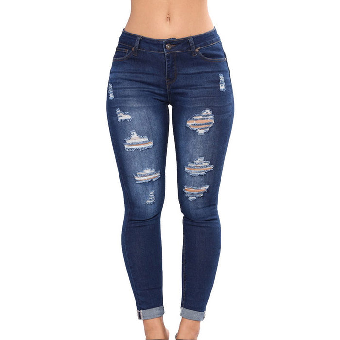 VenusFox High Waist Denim Skinny Pencil Jeans