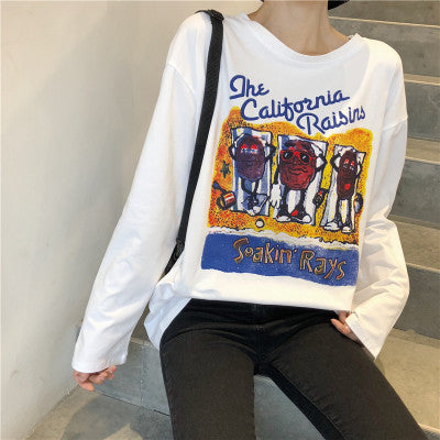 VenusFox Women cartoon print Oversized Graphic Casual Boyfriend T-Shirts