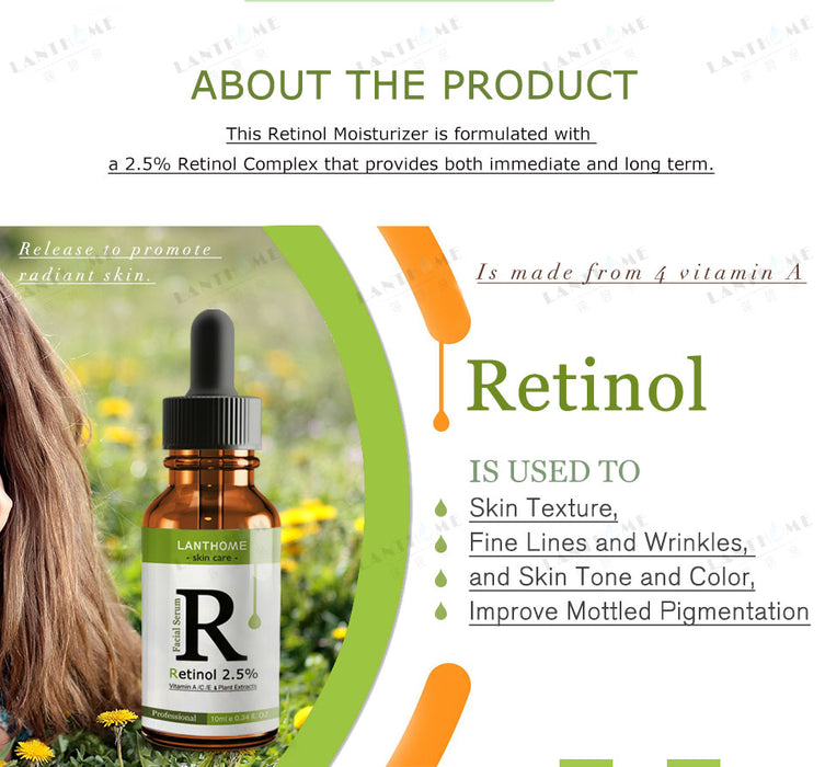 Retinol 2.5% Vitamin C / A Facial  Anti Wrinkle Serum Remove Dark Spots Collagen Serum