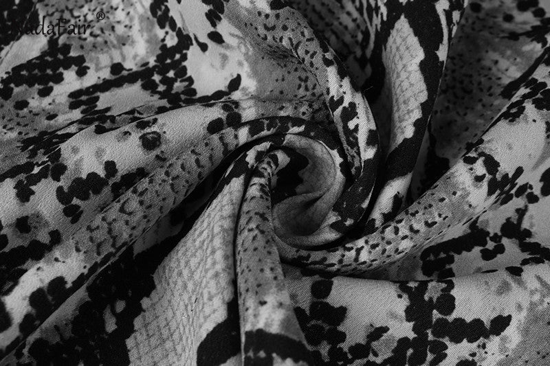 VenusFox Vintage snake print long dress