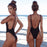 Sexy One Piece Solid  Backless Bathing Suit