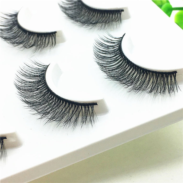 3 pairs natural false eyelashes fake lashes long makeup 3d mink eyelashes
