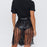 VenusFox Short Fringe Tassel Boho Faux Leather Skirts
