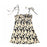 VenusFox Vintage Yellow Floral Casual backless Mini Dress
