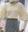 VenusFox Women Wool Ball Lantern-sleeve Cute Knit Dress Sweater