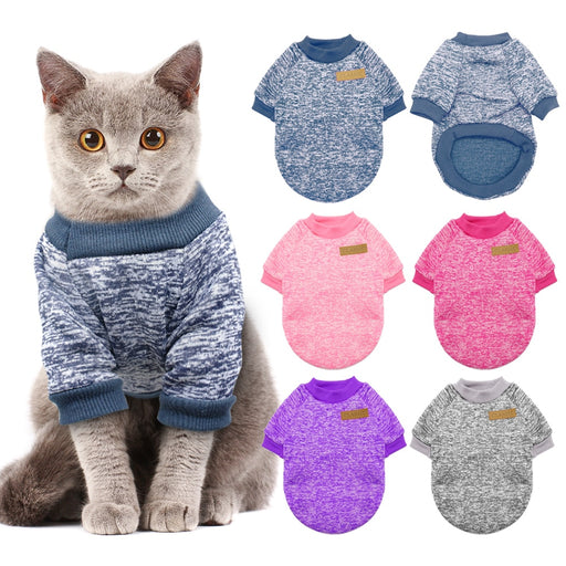 Dog Cat Clothing Autumn Winter Pet Clothes Sweater For Small Dogs Cats