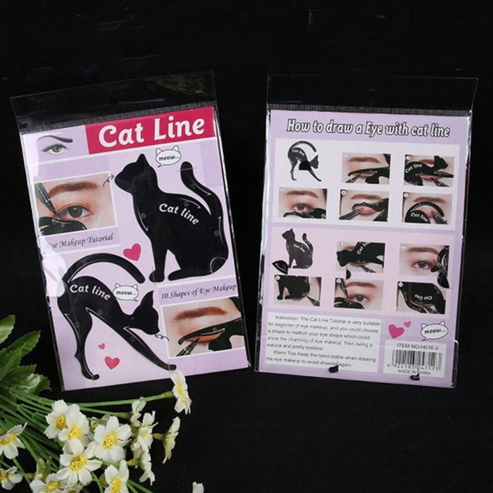 2 Pairs Eyeliner Stencil Models Cat Eye Line Template Shaper Makeup  Tools