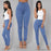 VenusFox Plus Size Solid Wash Bodycon Push Up Skinny Jeans