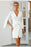 VenusFox Women Elegant lace up split blazer white Office dress