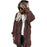 VenusFox Long Sleeve Hooded Faux Fur Teddy Bear Coat