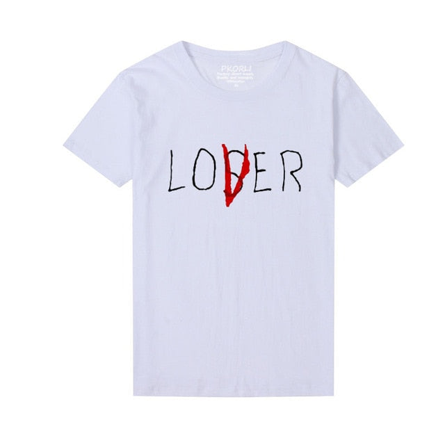 VenusFox Casual  Short Sleeve Loser Lover T-Shirt