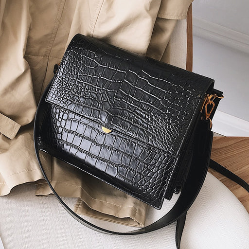 Fashion PU Leather Tote bag Alligator Shoulder Crossbody Bags