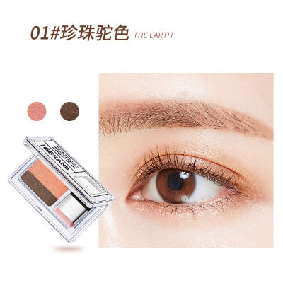 Double Color Eye Shadow Makeup Palette Glitter Waterproof Eyeshadow Shimmer