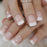 24pcs Natural Ombre French Ballerina Fake Nail