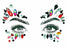 1PC DIY  Body Art Crystal Glitter Festival Party Eye Tattoo Stickers
