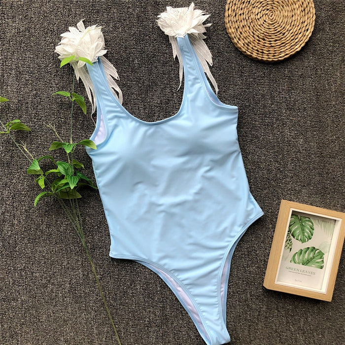 one piece Family Mom Daughter matching Embroidery wing bikini set