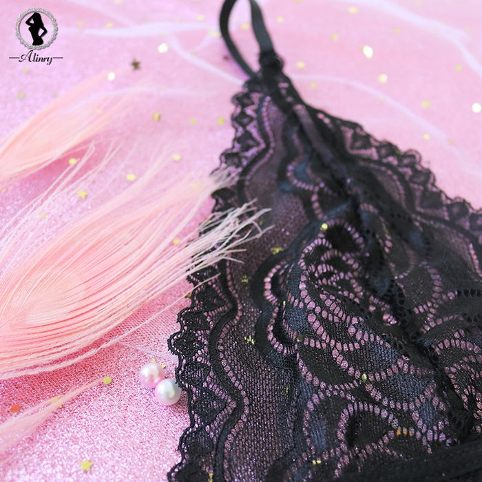 VenusFox sexy floral lace seamless bra panty set lingerie