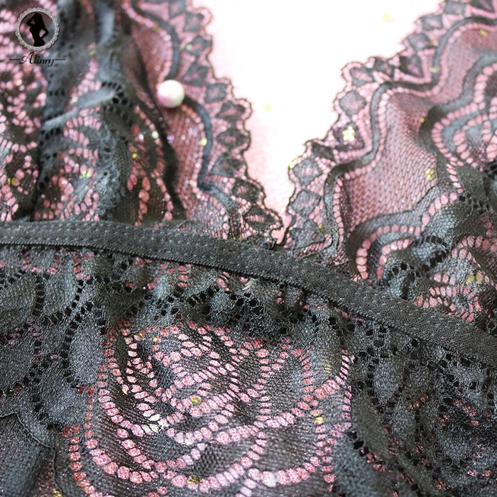 VenusFox sexy floral lace seamless bra panty set lingerie