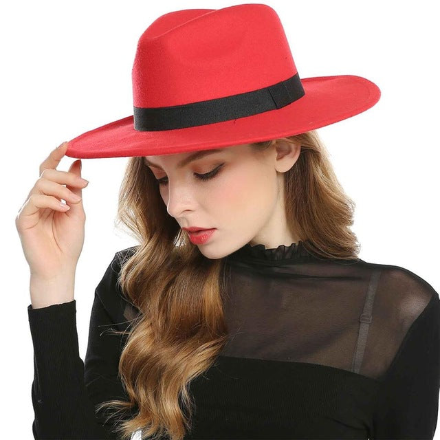 VenusFox Black Red Wool Hat