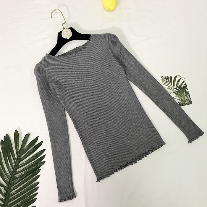 VenusFox Round Neck Knitted Sweater