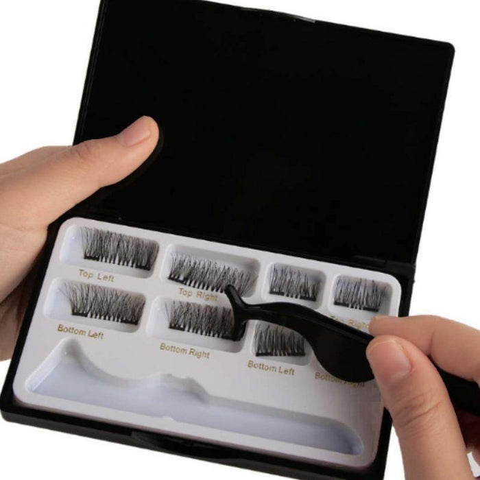 8pcs 3D Magnetic natural false eyelashes